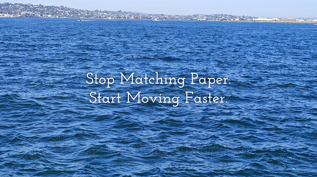 Stop Matching Paper. Start Moving Faster